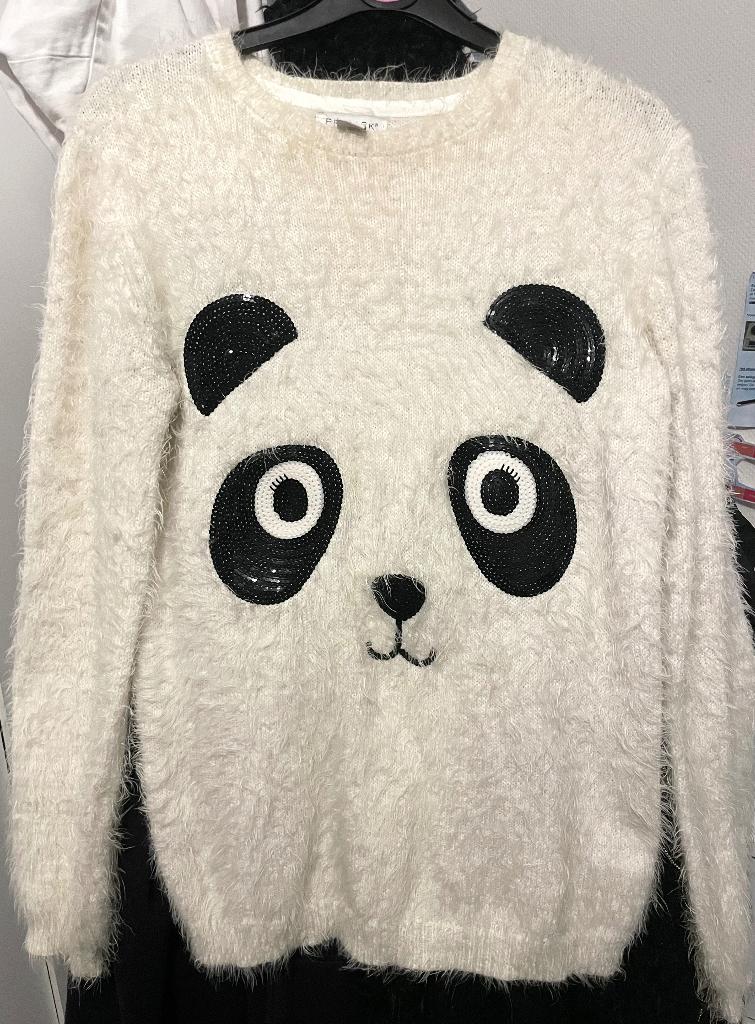 Fluffy Panda Trui, Primark, Wit, Ophalen of Verzenden, Zo goed als nieuw