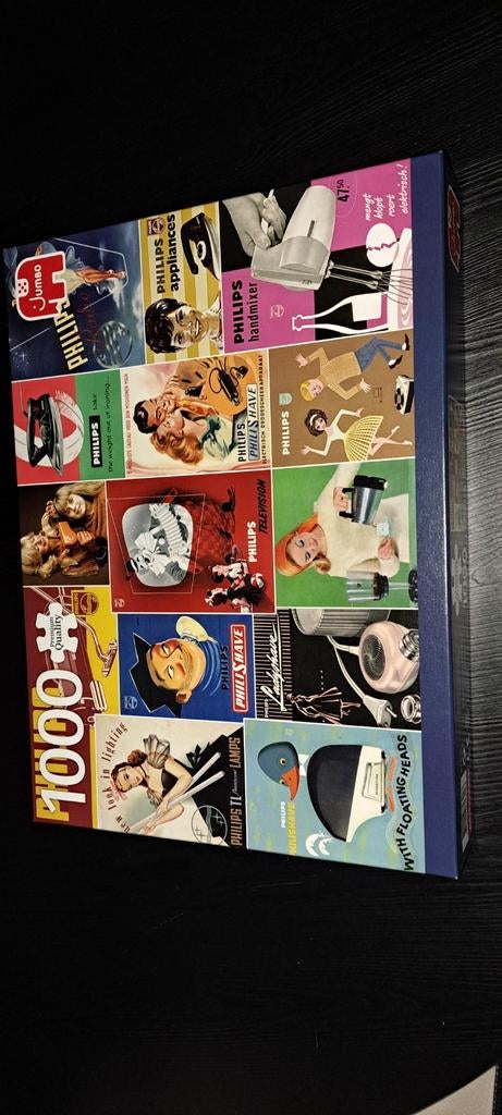 Philips Puzzel - Vintage Reclame, Ophalen, 500 t/m 1500 stukjes, Gebruikt, Legpuzzel