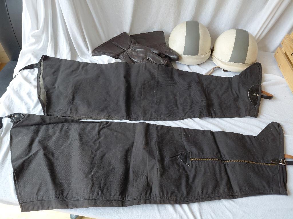 vintage motor overbroek broekspijpen goede staat, Ophalen of Verzenden, Tweedehands, Dames, Broek | textiel