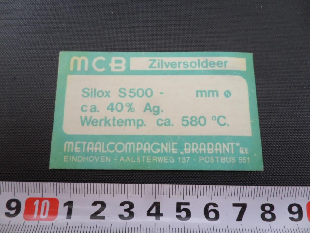 sticker ehv MCB metaalcompagnie brabant zilversoldeer, Ophalen, Zo goed als nieuw