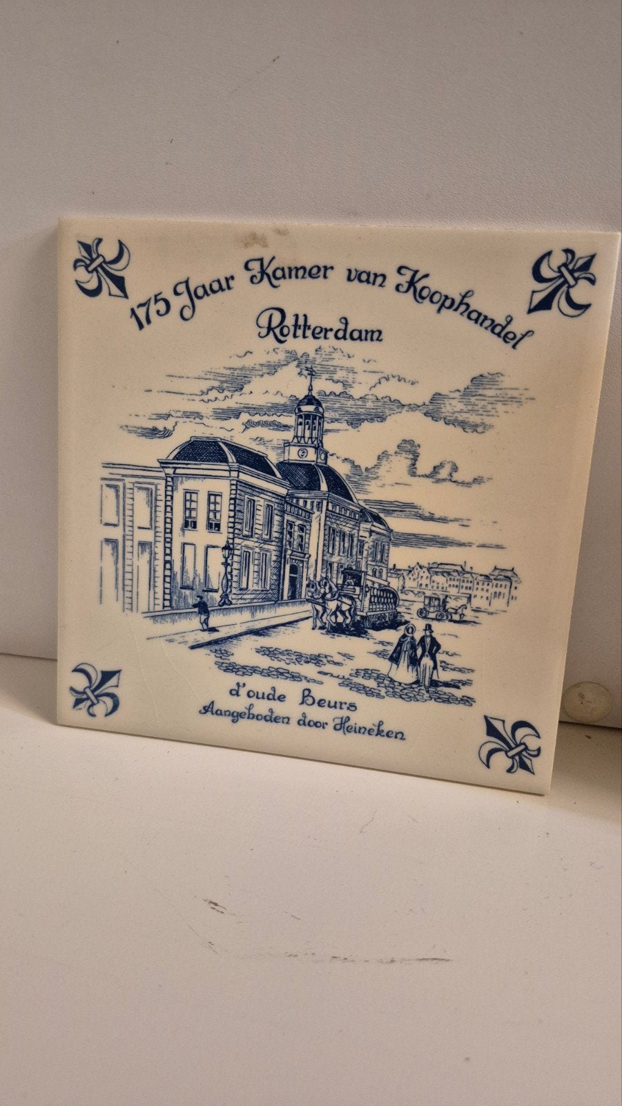 Tegel 175 Jaar Kamer van Koophandel Rotterdam Heineken, Ophalen of Verzenden