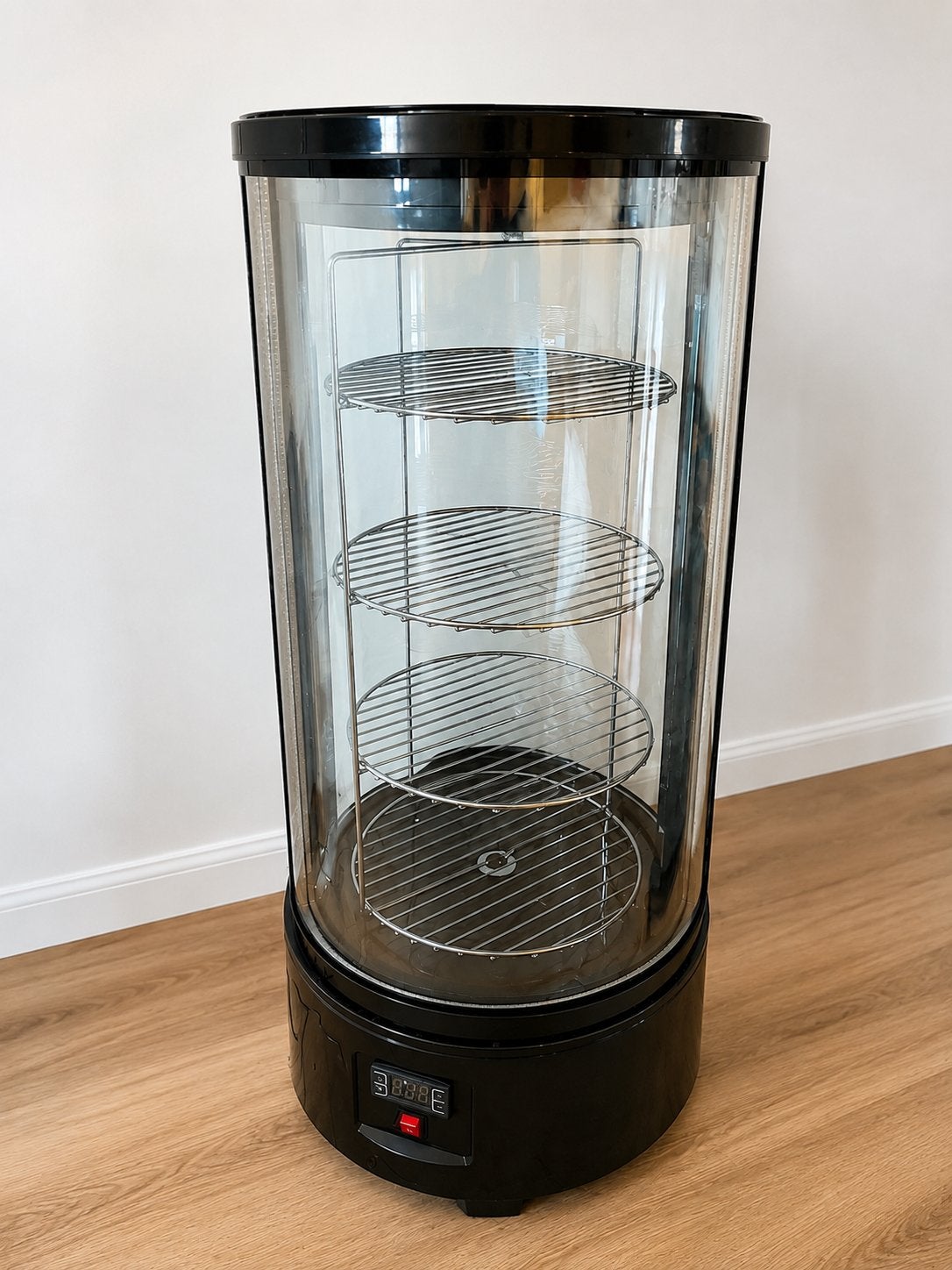 Ronde Koelvitrine / Gebaksvitrine met LED-verlichting, Ophalen of Verzenden, Gebruikt, Barinrichting