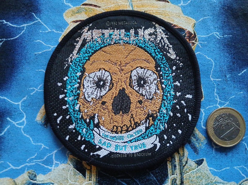 Metallica zeer zeldzame vintage 1992 Sad But True patch 75, Verzamelen, Ophalen of Verzenden, Nieuw, Kleding