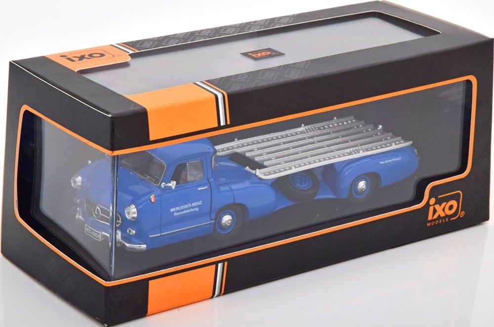 IXO 1:43 Mercedes Renntransporter 1955 - Het blauw Wonder, Overige merken, -, Nieuw, Ophalen of Verzenden
