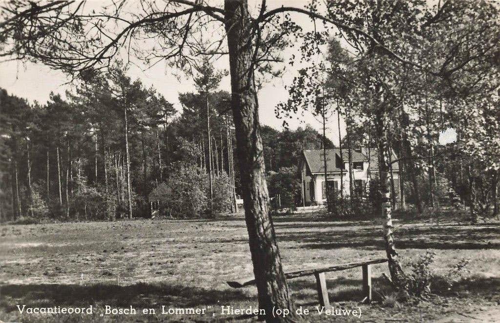 Hierden, Vacantieoord Bosch en Lommer, Ophalen of Verzenden, 1940 tot 1960, Gelopen, Gelderland