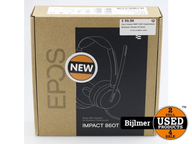 Epos Impact 860T ANC Koptelefoon Bedraad | Nieuw Uit Doos, Audio, Tv en Foto, Koptelefoons, Epos, Zo goed als nieuw, https://www.eposaudio.com/nl/nl/contact