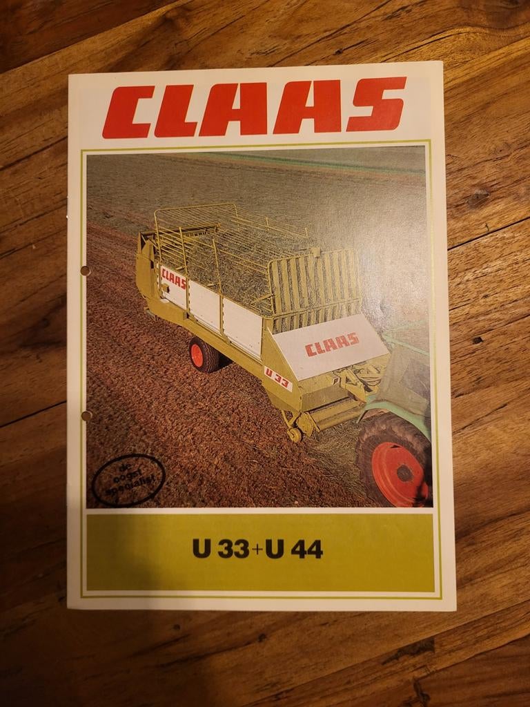 tractor folder Claas U 33 + U 44 opraapwagens, Ophalen of Verzenden, Zo goed als nieuw