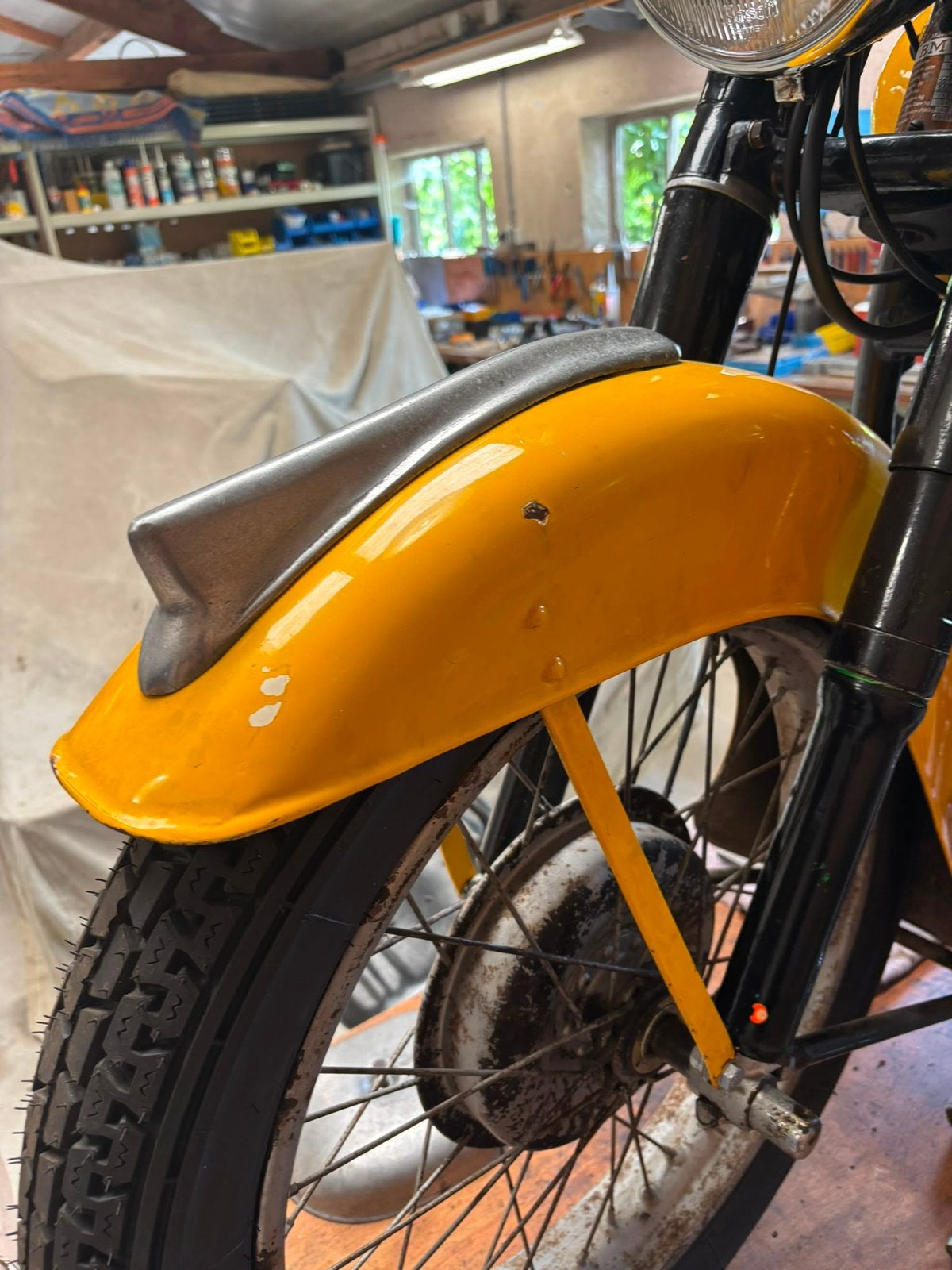 Spatbord ornament oldtimer motorfiets of zijspan, Ophalen of Verzenden