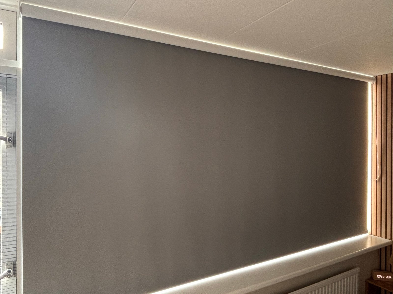 Veneta verduisterend rolgordijn 282,5x165 cm antraciet, Huis en Inrichting, Ophalen, Overige merken, Verduisterend, Zo goed als nieuw