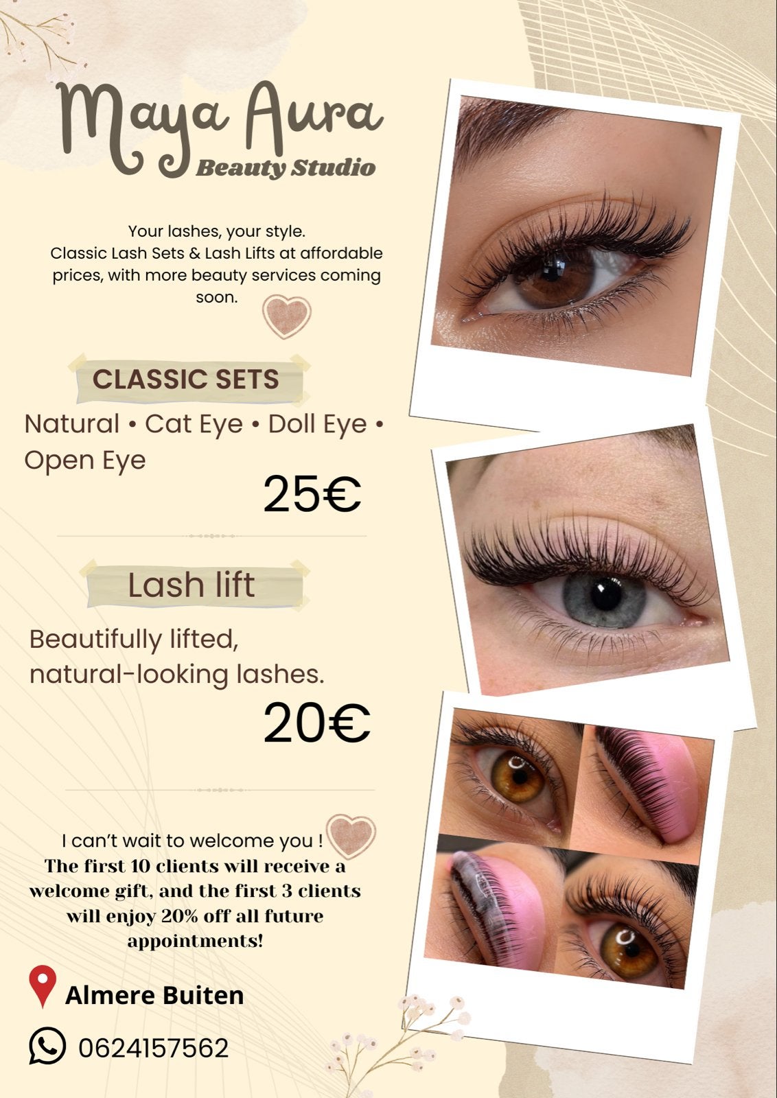 Wimperextensions services and lash lifting , beauty studio, Ophalen, Nieuw, Ogen, Make-up