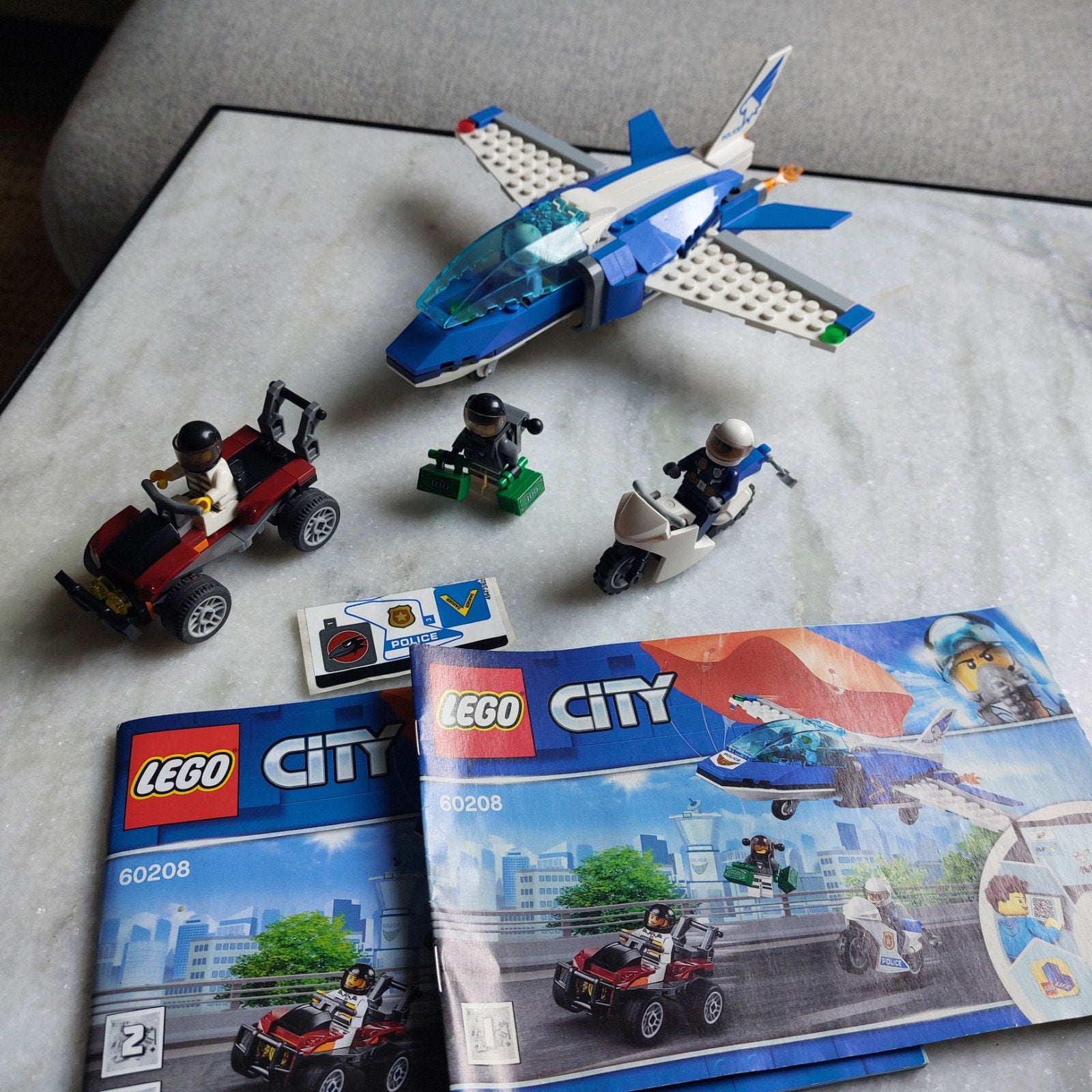 LEGO City Politie Jet Patrouille 60208, Ophalen of Verzenden, Zo goed als nieuw