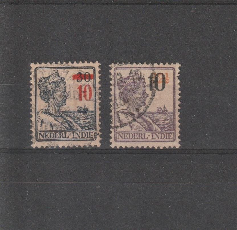 Nederlands Indië 1937. NVPH 228 t/m 229, Gestempeld., Ophalen of Verzenden, Gestempeld, Nederlands-Indië