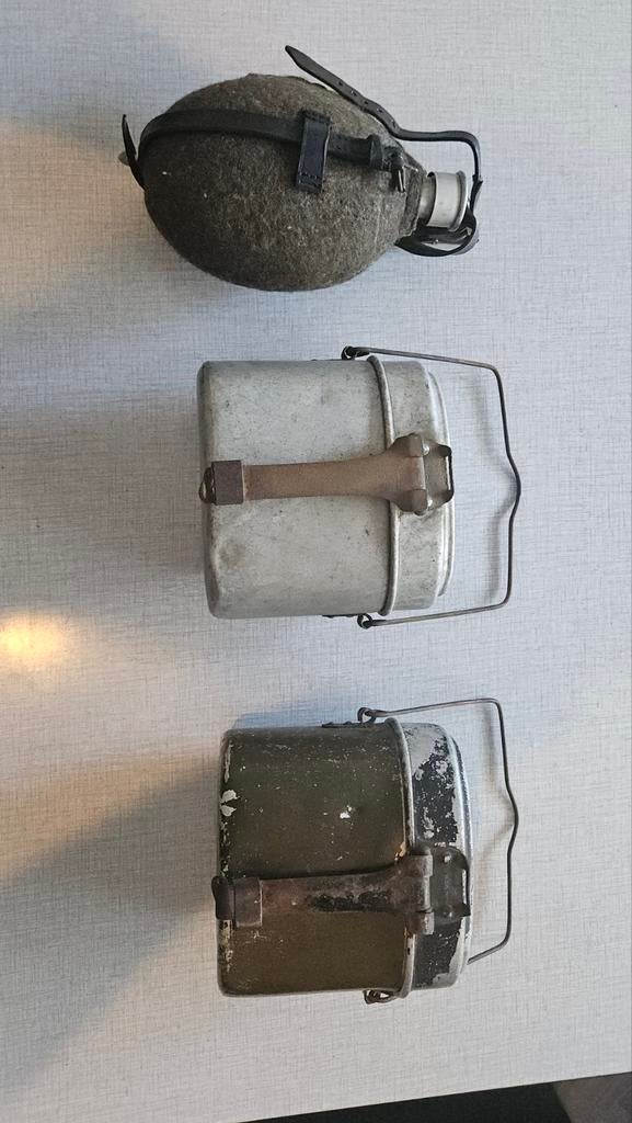 Duitse kochgeschirr en veldfles set, Verzamelen, Militaria | Tweede Wereldoorlog, Duitsland, Ophalen of Verzenden