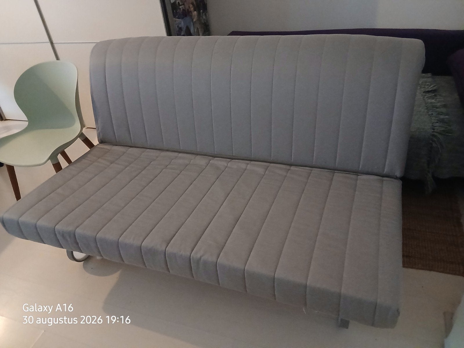 2 persoon IKEA PS LOVAS slaapfauteuil, Ophalen, Zo goed als nieuw, Tweepersoons, 140 cm