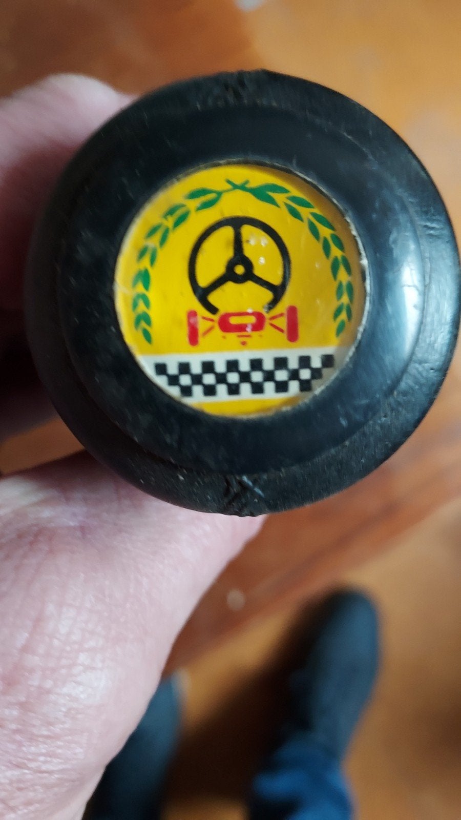 Vintage Versnellingspookknop met Racemotief, Ophalen of Verzenden, Gebruikt