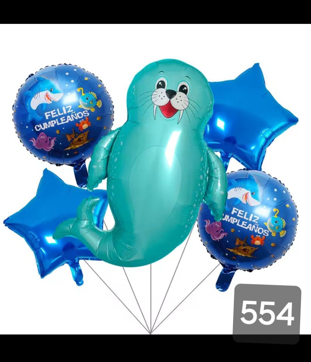 Nieuwe Zeehond Ballonnen Set - Feestdecoratie, Hobby en Vrije tijd, Ophalen, Nieuw, Versiering, Verjaardag