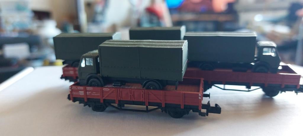 NLK 0416 MILITAIR TRANSPORT 1/160, Overige merken, Gelijkstroom, Wagon, Ophalen of Verzenden