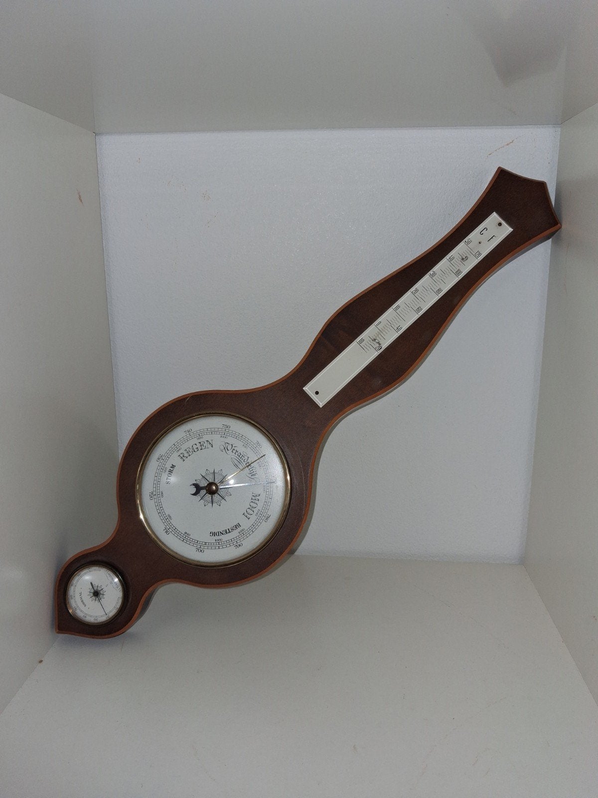 Vintage Barometer Weerstation met Thermometer en Hygrometer, Gebruikt, Verzenden, Onbekend, Onbekend