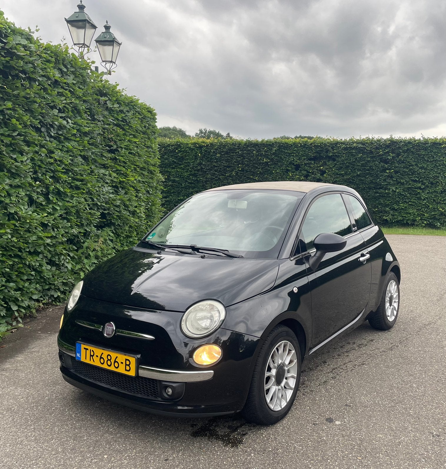 Leuke Fiat 500 1.2  Cabriolet automaat, 4 cilinders, Cabriolet, Zwart, Particulier