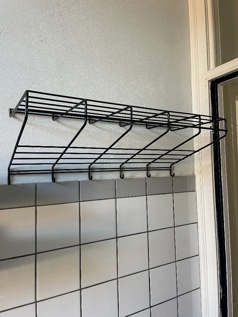 Keuken wandrek zwart, Ophalen, Gebruikt, Metaal, Zwart