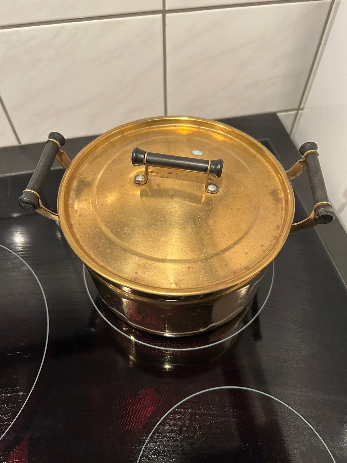 Koperen pannetje met Deksel, Ophalen of Verzenden, Gebruikt, Overige materialen