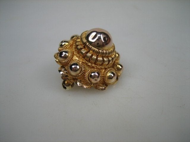 Antieke Geelgouden met Rosé 14 Karaat Zeeuwse Broche ca.1890, Verzenden, Goud, Broche