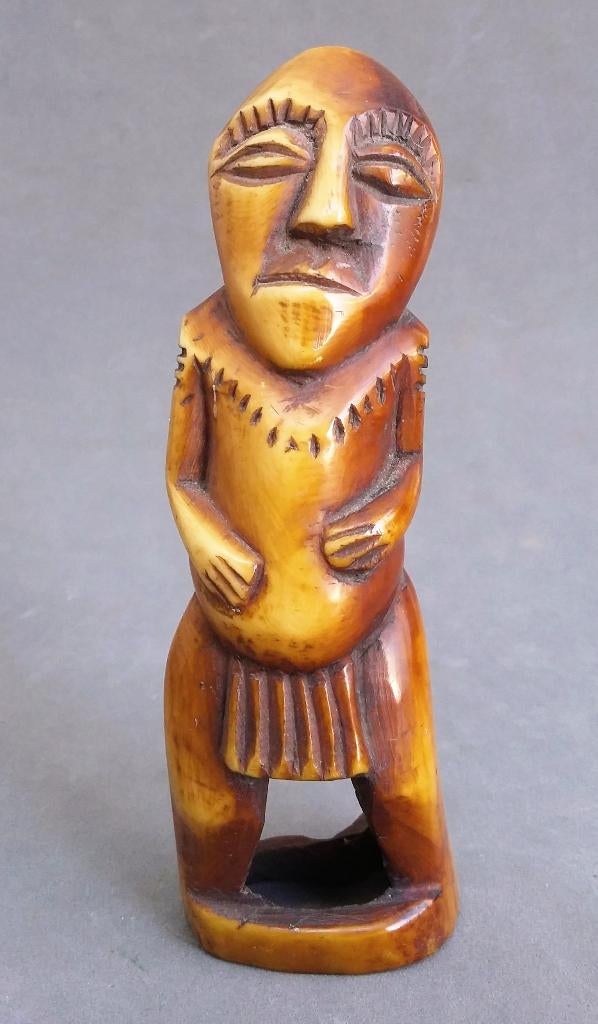 Omstreeks 1930 - 1970 Votief Beeldje Beeld LEGA Stam Congo, Antiek en Kunst, Kunst | Beelden en Houtsnijwerken, Ophalen of Verzenden