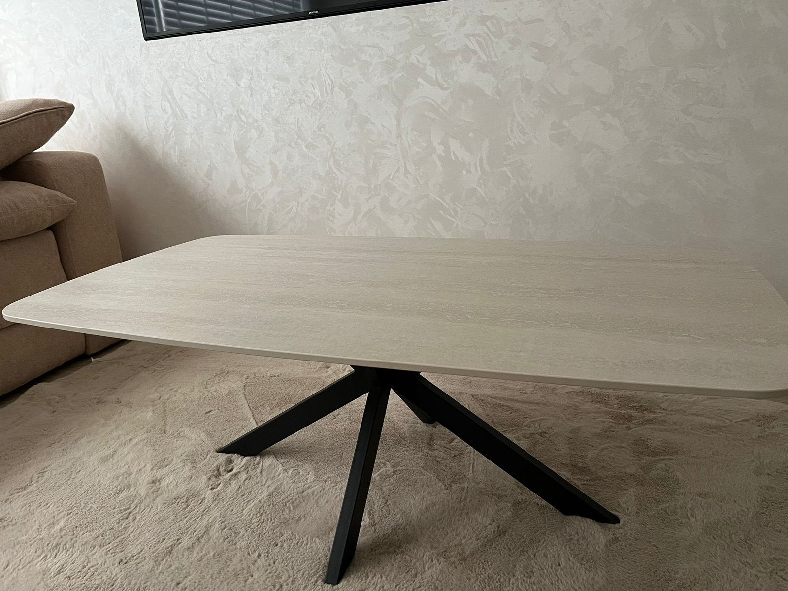 Salon tafel marmer, Ophalen, 100 tot 150 cm, 50 tot 100 cm, Zo goed als nieuw