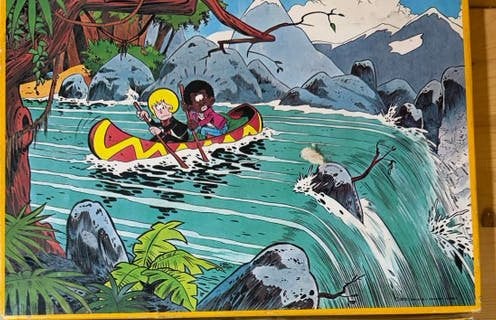 Vintage Sjors & Sjimmie Puzzel (1975) – Waterval / Kano u, Boeken, Eén comic, Ophalen of Verzenden, Zo goed als nieuw, Europa