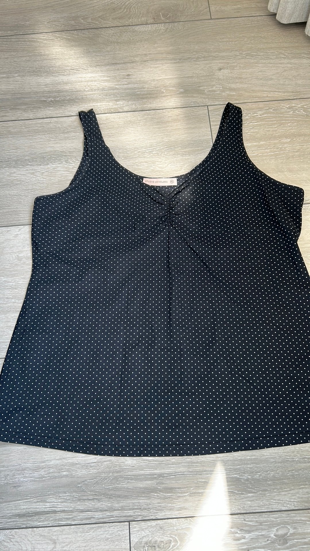 Zwarte Studio Anneloes top met stippen xxl, Ophalen, Zwart, Zo goed als nieuw, Maat 36 (S)