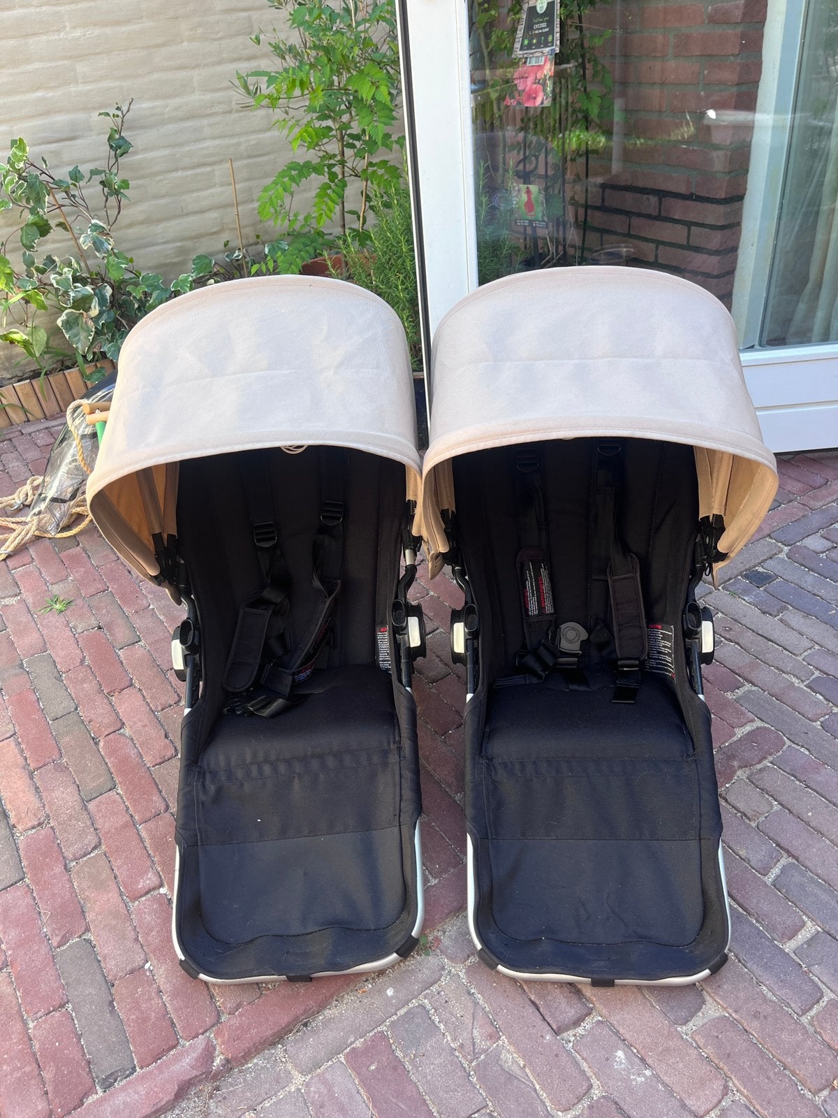 Bugaboo donkey duo zitjes+accessoires, Ophalen, Zo goed als nieuw, Kinderwagen of Buggy