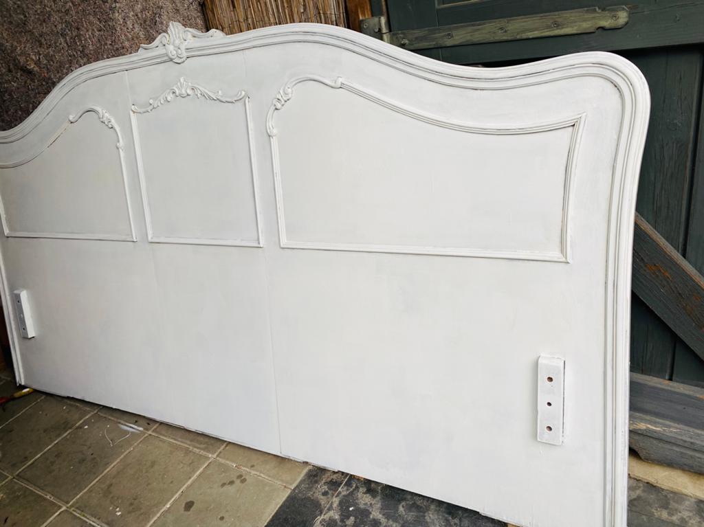 Franse bed, Huis en Inrichting, Slaapkamer | Bedden, Ophalen, Gebruikt, Wit, Tweepersoons