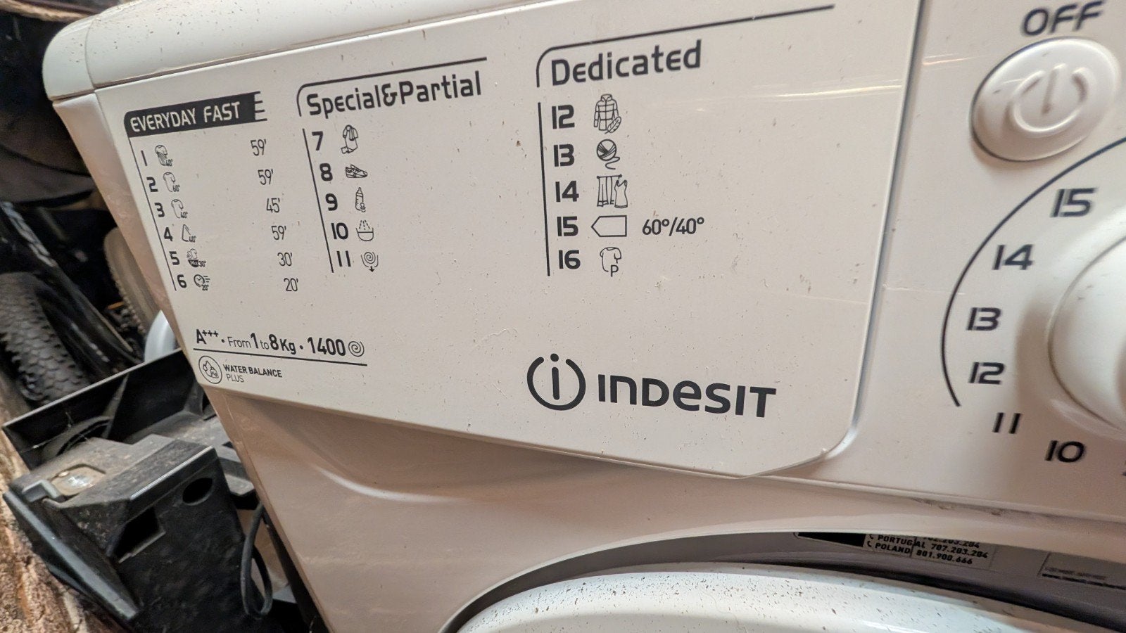 Indesit wasmachine 8kg, Witgoed en Apparatuur, Ophalen, Gebruikt, 1200 tot 1600 toeren, 85 tot 90 cm