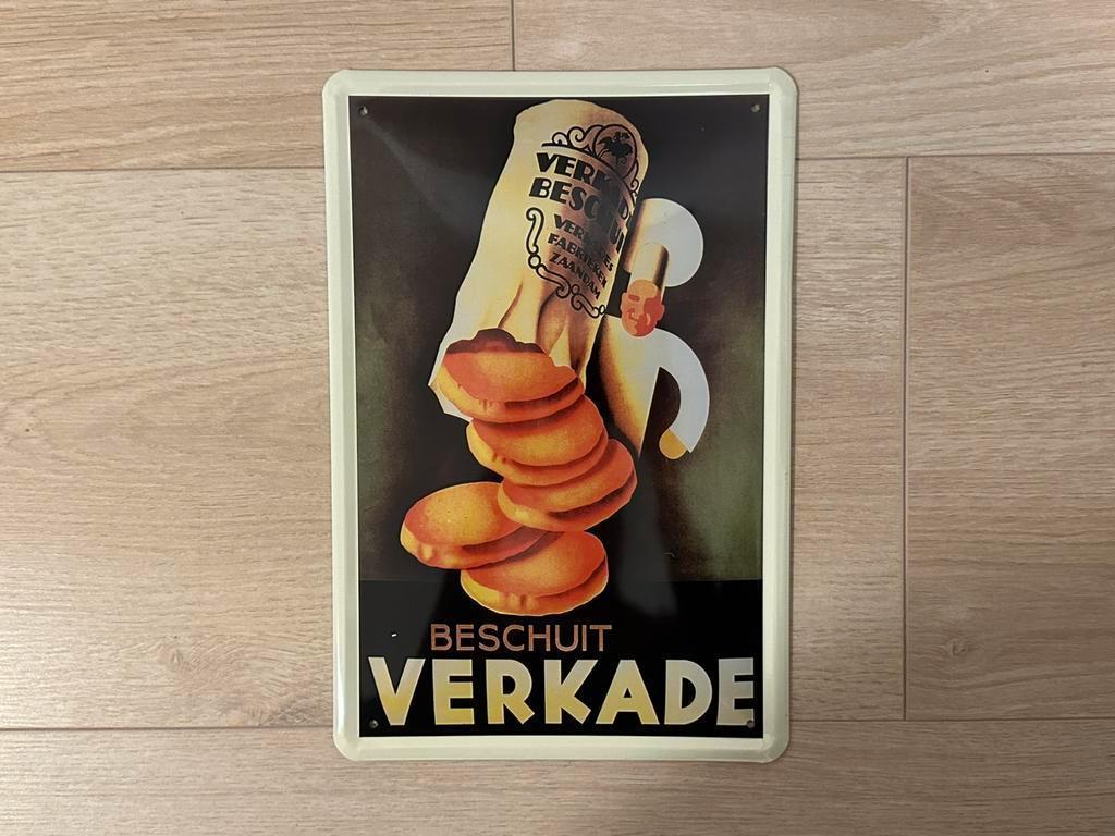 Reclamebord Verkade Beschuit 20x30, Ophalen of Verzenden, Zo goed als nieuw, Reclamebord