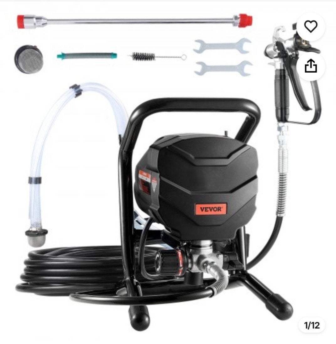 Vevor Airless Verfspuit - slechts eenmalig gebruikt, Ophalen of Verzenden, Verfspuit of Verfpomp