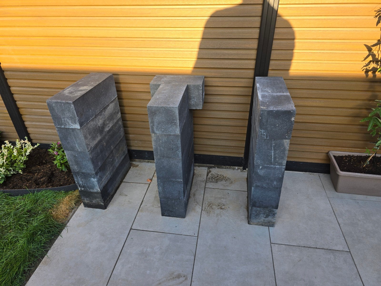 Stappelblokken beton voor in de tuin, Ophalen, Nieuw, Beton