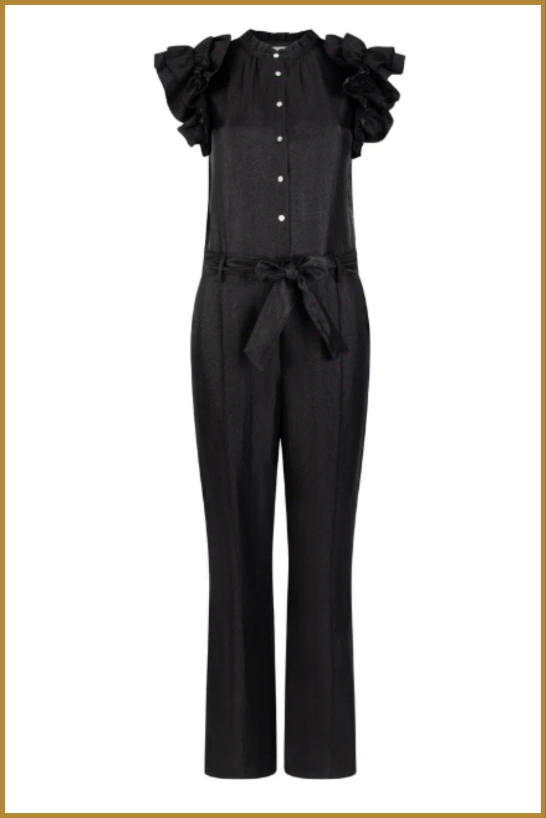 Aaiko shine jumpsuit nieuw, Aaiko, Zwart, Maat 42/44 (L), Nieuw