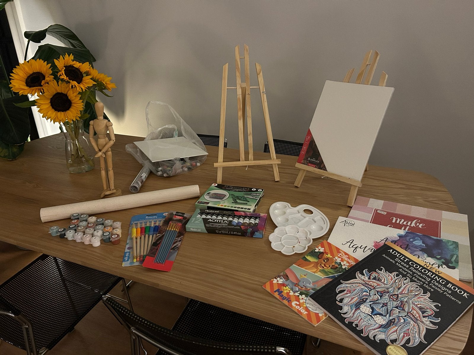 Grote set verfspullen: acryl, aquarel, ezels, penselen, Hobby en Vrije tijd, Schilderen, Ophalen of Verzenden, Zo goed als nieuw