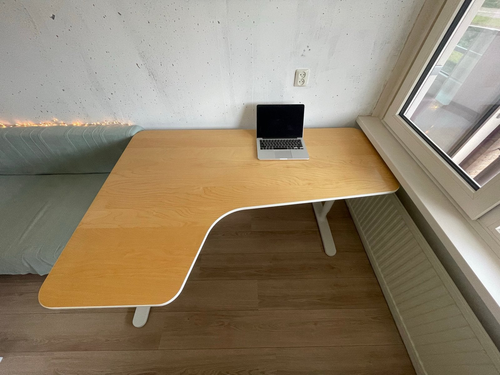 IKEA Bekant corner desk, left, Ophalen, Demontabel, Hout, Hoekbureau