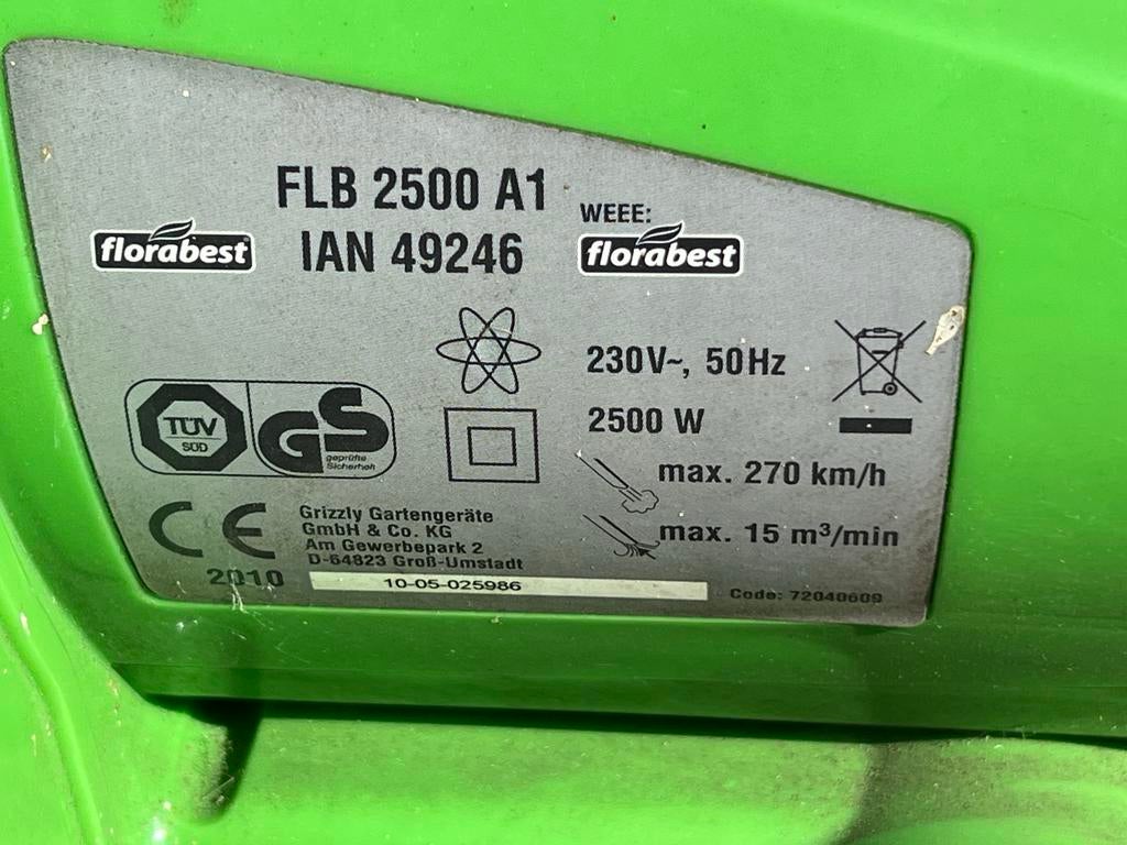 Florabest FLB 2500 A1 Bladblazer - Krachtig en Betrouwbaar, Tuin en Terras, Ophalen, Gebruikt