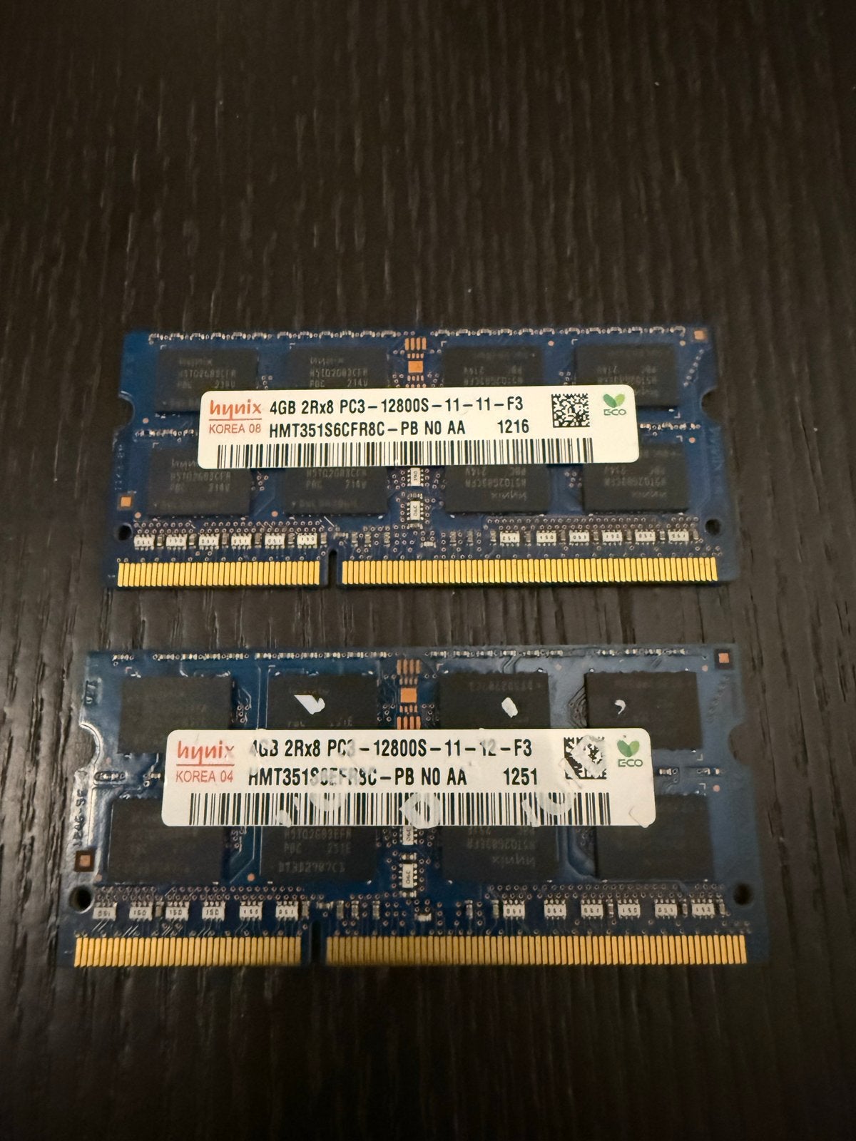 Hynix RAM SODIMM DDR3 2x 4GB (8GB totaal) voor laptop, Gebruikt, -, 8 GB, Ophalen of Verzenden