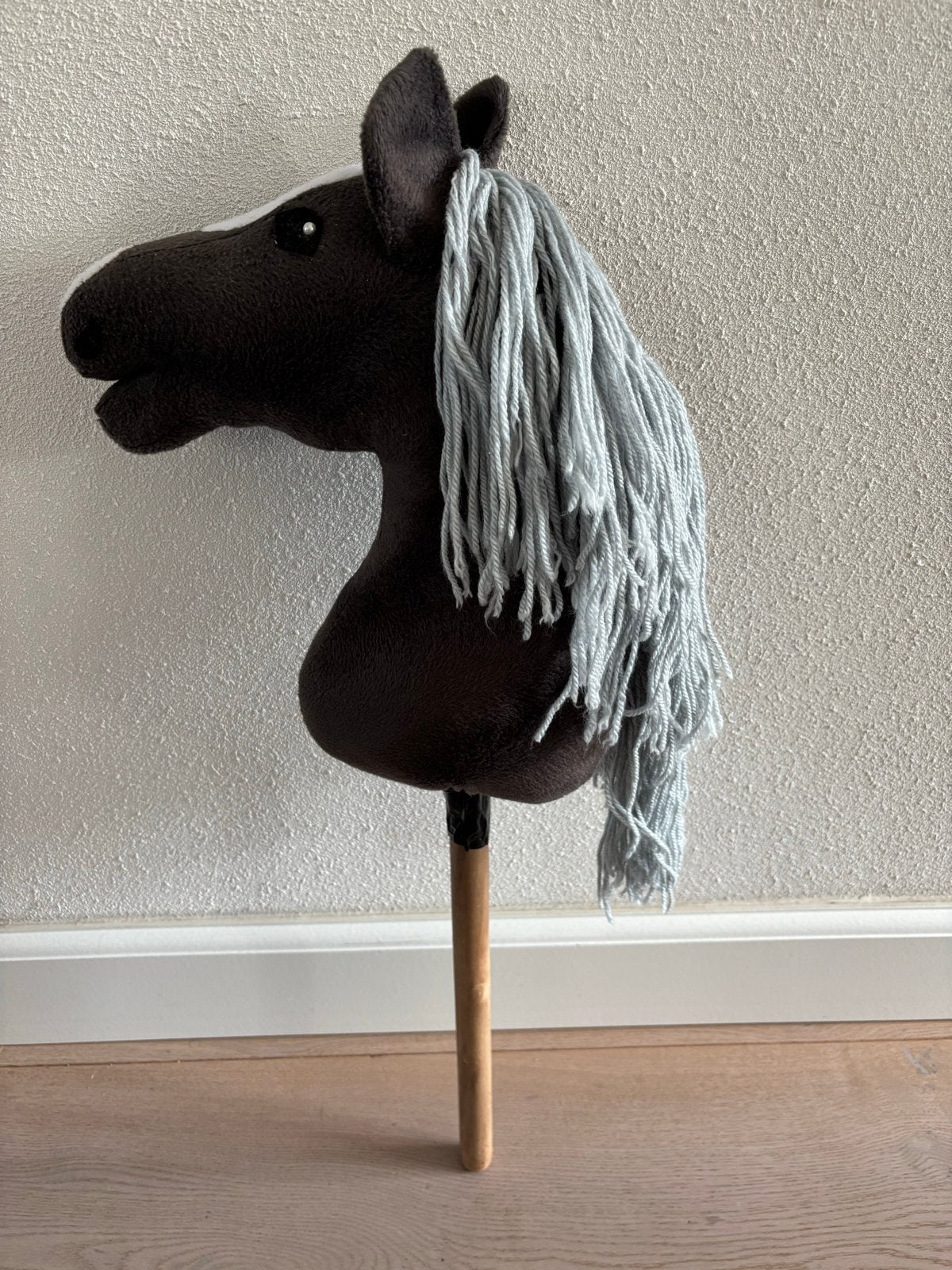 Hobbyhorse / Stokpaardje - Bruin met grijze manen, Ophalen, Gebruikt, Jongen of Meisje