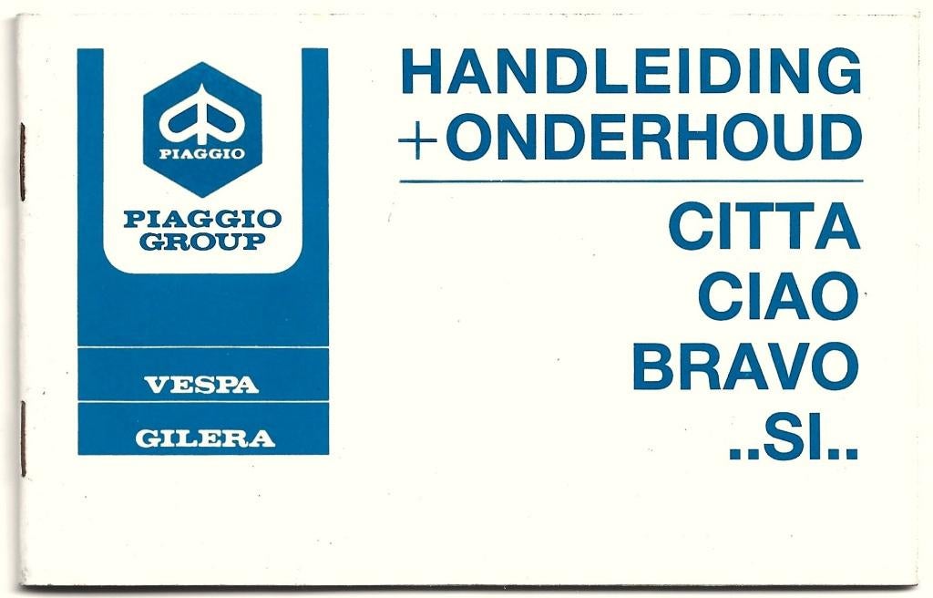 Vespa Citta, Ciao, Bravo, Si, CBA instructieboekje, Ophalen of Verzenden, Zo goed als nieuw
