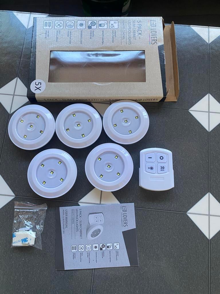 LED Lovers Slimme Kastverlichting - 5-pack met Afstandsbedie, Ophalen of Verzenden, Zo goed als nieuw