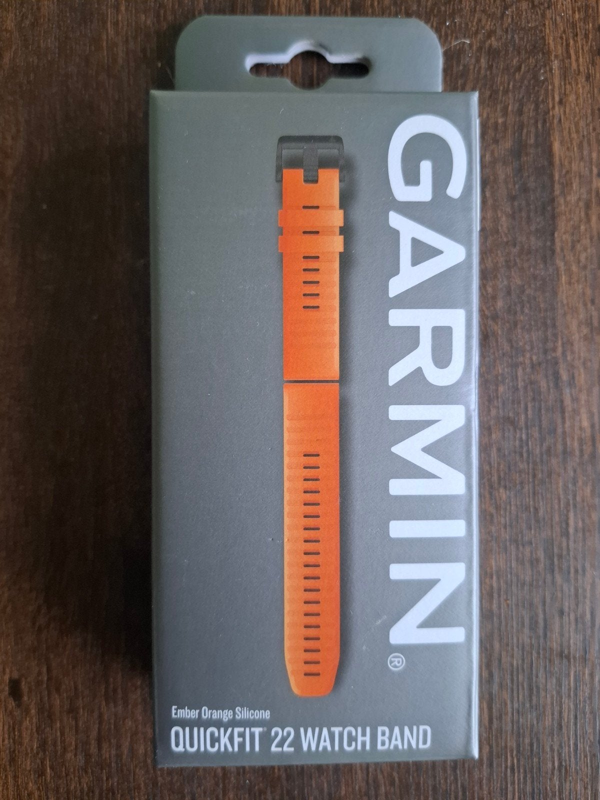 Garmin QuickFit 22 Horlogeband - Ember Orange Silicone, Ophalen of Verzenden, Nieuw, Oranje, Garmin