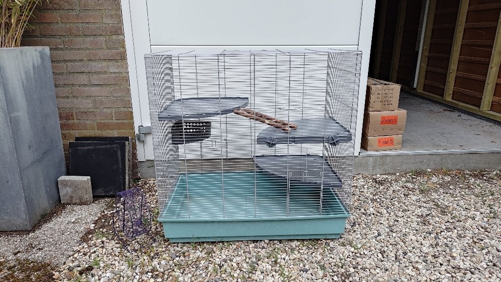 Rattenkooi incl plateaus 80x50x80, Ophalen, Gebruikt, 60 tot 90 cm, 75 tot 110 cm