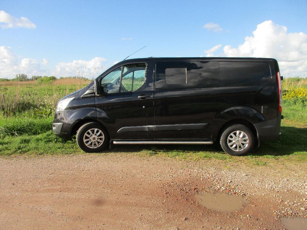 Ford transit custom 2013 Zwart, Voorwielaandrijving, Euro 5, Overige modellen, 2000 kg