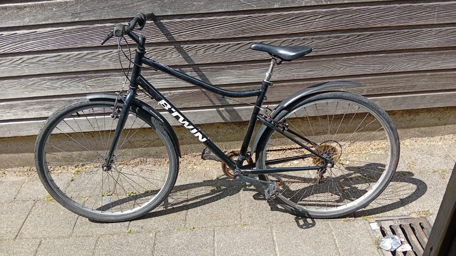 B'Twin Stadsfiets Zwart - Gebruikt, Fietsen en Brommers, Ophalen