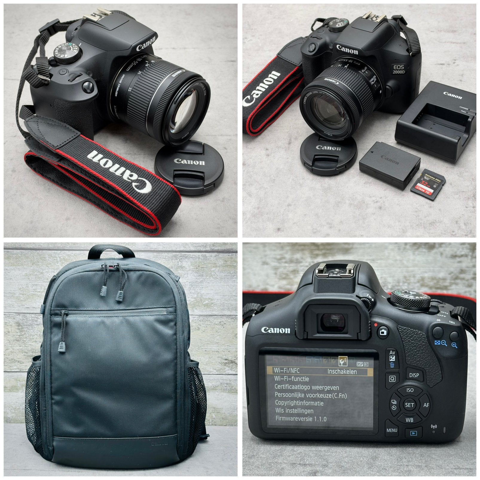 Canon 2000D Camera + Wifi Complete Set + Rugzak Nieuwstaat!, Spiegelreflex, Canon, Ophalen of Verzenden, Zo goed als nieuw