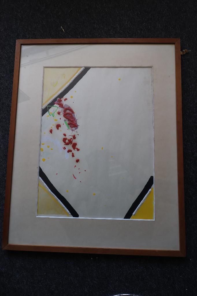 grote 1969 abstracte gemengde techniek "Voorstelling III", Antiek en Kunst, Kunst | Schilderijen | Klassiek, Ophalen